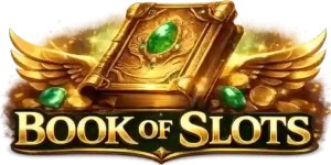 Book of Slots online game logo by ThunderSpin on flaksicasinos.com