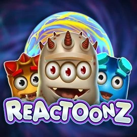Reactoonz logo by Play'n GO Flaksi Casino