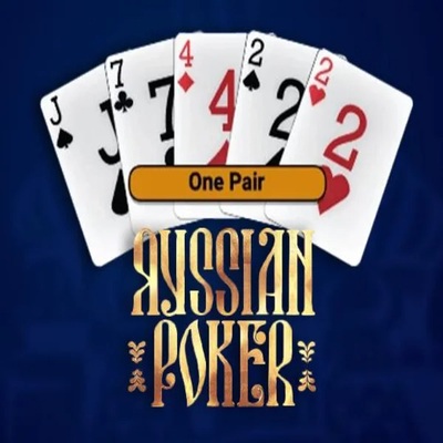 Russian Poker logo by OneTouch Games at Flaksi Casino