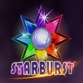 Starburst slot icon by NetEnt, available at Flaksi Casino