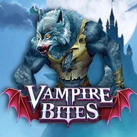 Vampire Bites online game logo by Amusnet Interactive on flaksicasinos.com